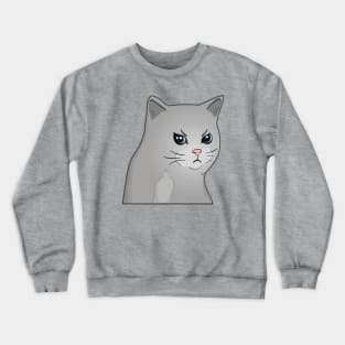 Moody Cat Middle Finger Crewneck Sweatshirt